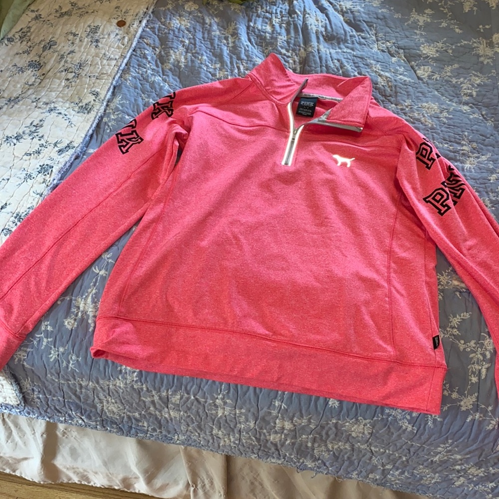 Pink quarter zip fleece